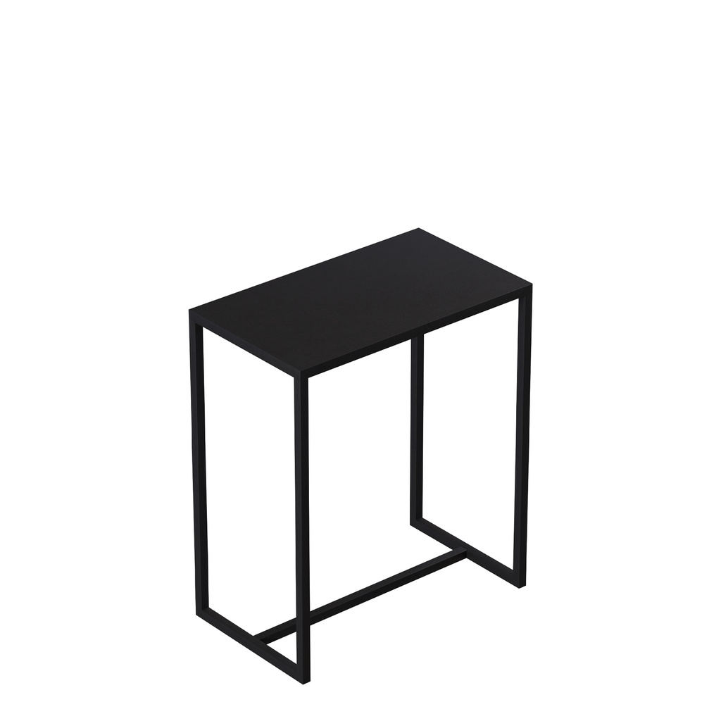 BINK - Side table 60x35xh70 cm, black powder-coated metal