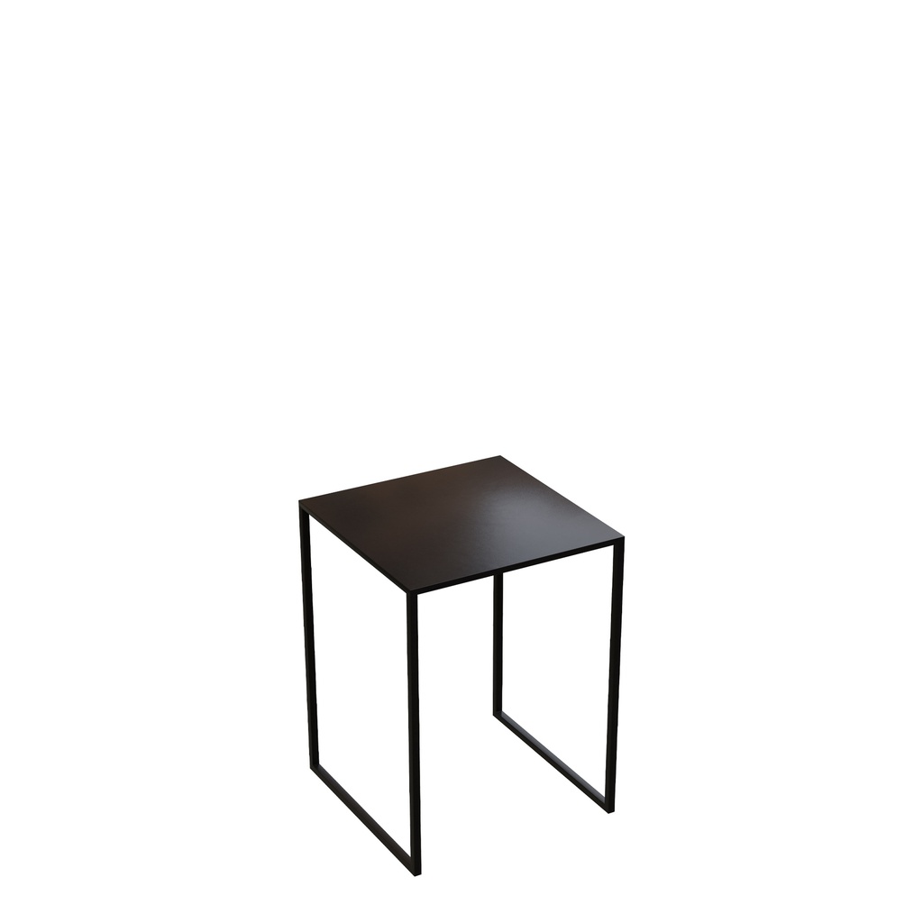 BINK - Side table 36x36xh48 cm, black powder-coated metal