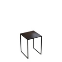 Mesa auxiliar 36x36x48 cm, acero, negro