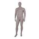 Maniquí hombre, plus talla, gris topo