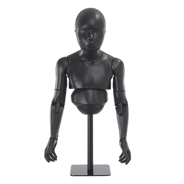BINK - Buste flexible pour enfants noir avec socle carré noir