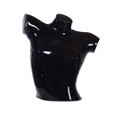Femenino torso, altura 39 cm, negro alto brillo