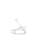 Soporte para pierna ref MAD-2027D, metal cromado
