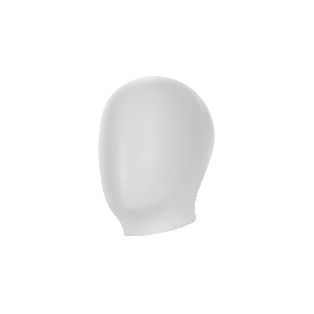 BINK - Cabeza abstracta femenina, plástico reciclable blanco, postura TED_WH.