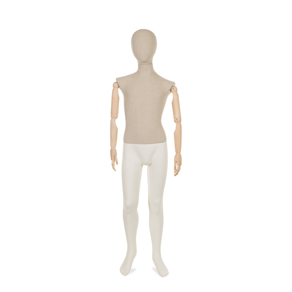 BINK - Mannequin enfant 12 ans recouvert de tissus.