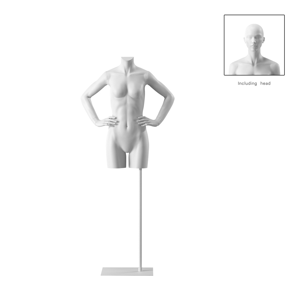 BINK - Damestorso, headless, wit, staander, Bio FRP