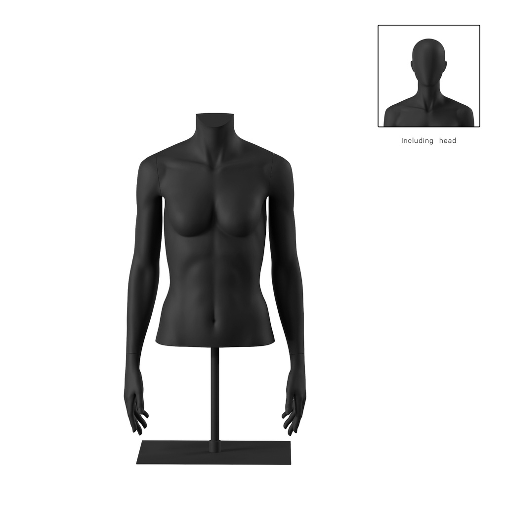BINK - Buste femme court, noir, socle inclus, Bio FRP