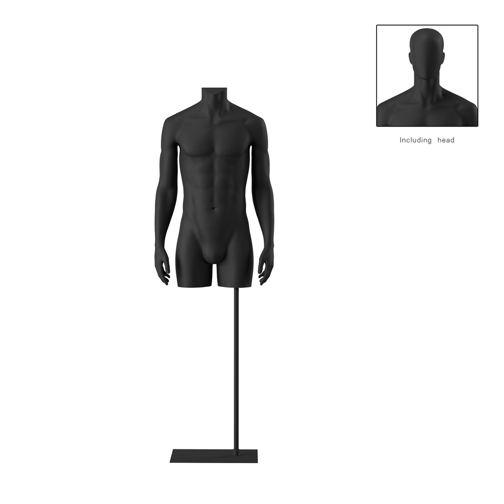 BINK - Buste homme, noir, socle inclus, Bio FRP