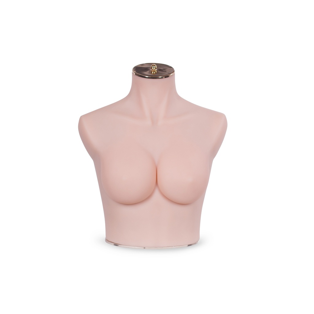 BINK - Korte damestorso, C cup, silicone, huidskleur