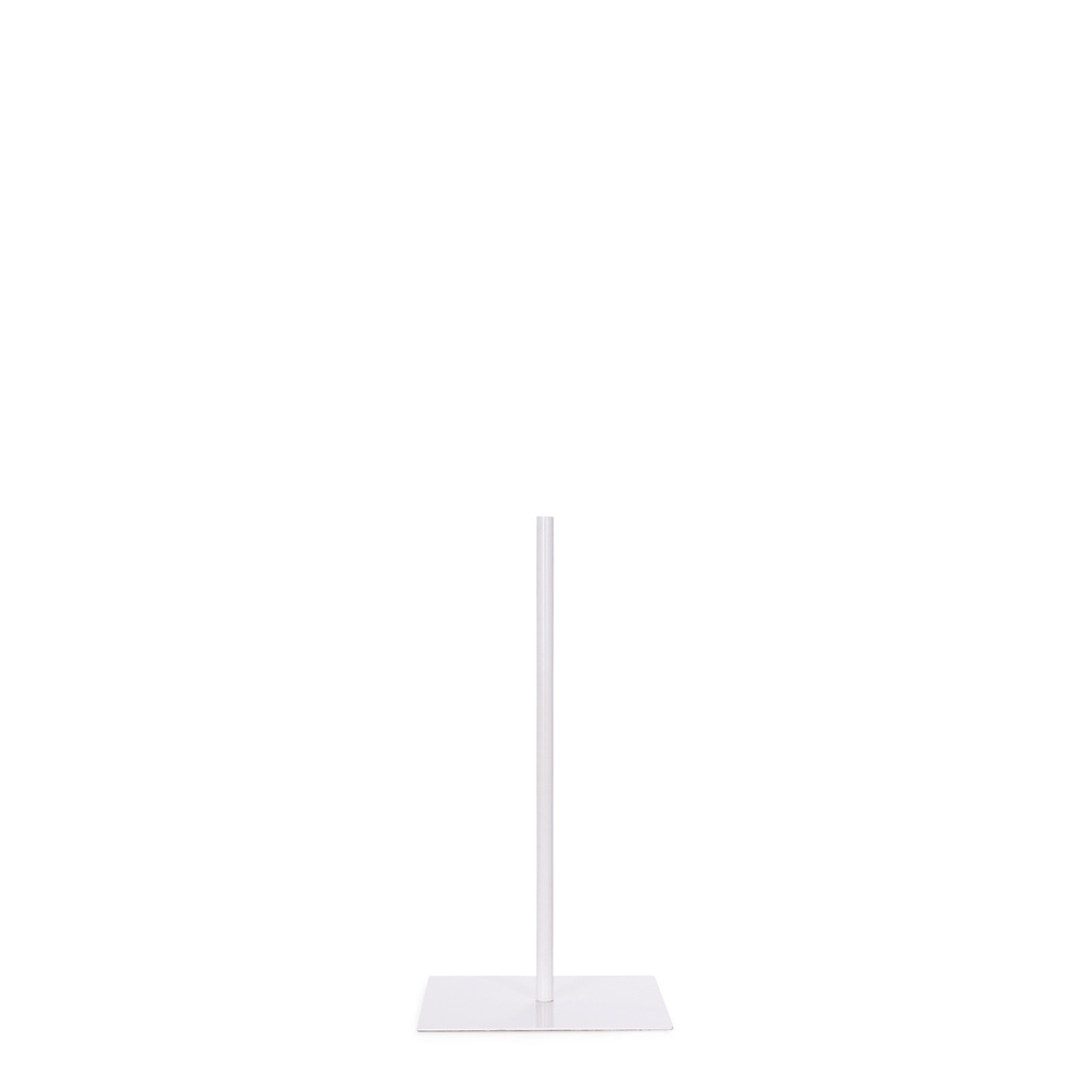 BINK - Bustestaander tafelmodel, 60cm, vierkante voetplaat, gepoederlakt wit