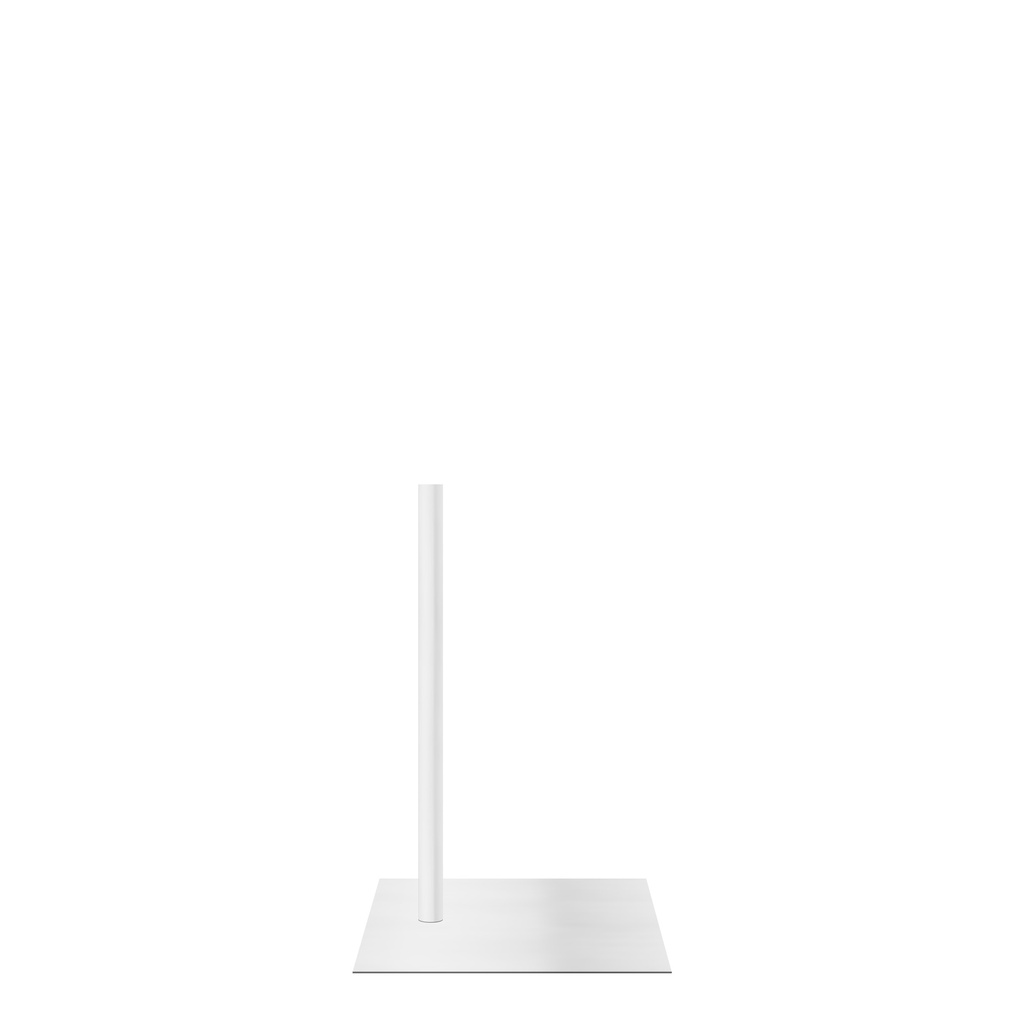 BINK - Bust stand with leg connection, 55 cm, rectangular base plate, powder-coated white