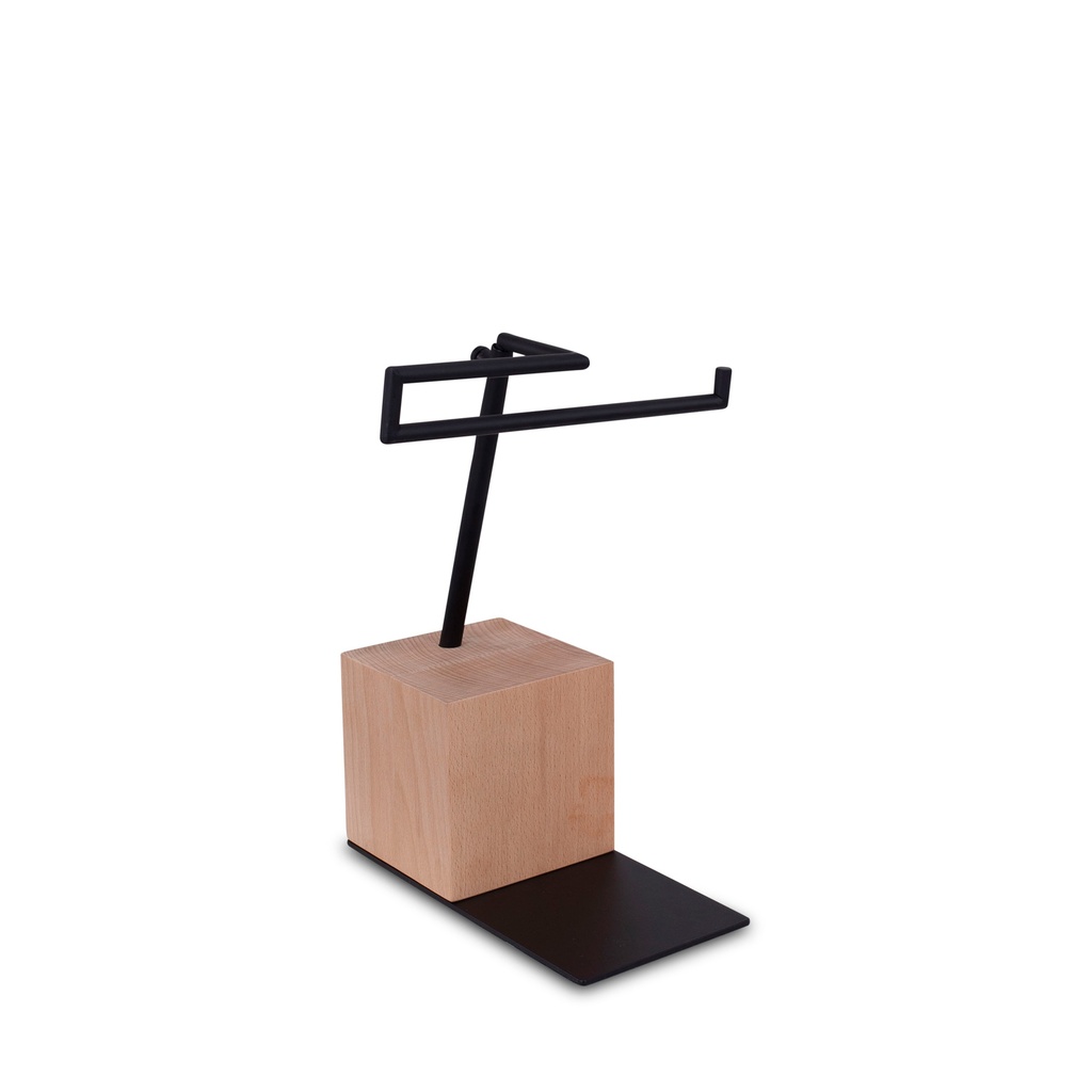 BINK - Universele display, zwart + ruw hout