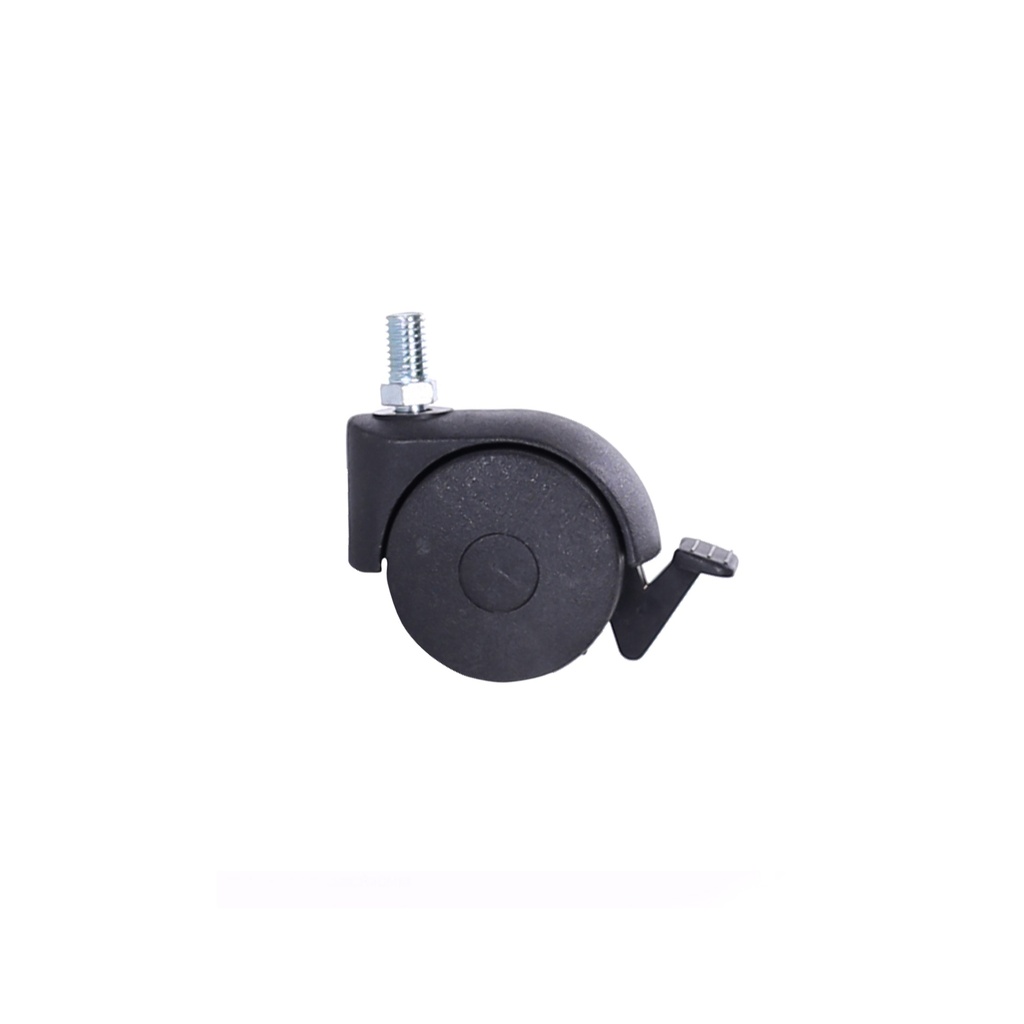 Rueda giratoria diámetro 5 cm, rosca de tornillo 1,5 cm, freno