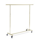 Kleiderständer auf Rollen mit Bremse, höhenverstellbar, goldfarben, 100cm