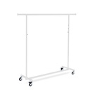 Kleiderständer auf Rollen mit Bremse, höhenverstellbar, weiß, 100cm