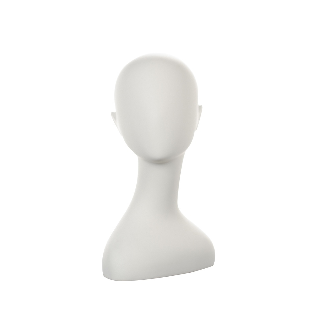 BINK - Tête femme abstraite, fabriqué en FRP, blanc ivoir