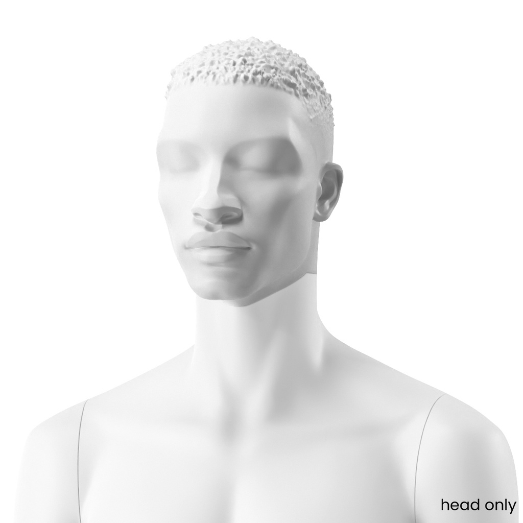 BINK - Afrikaans edgy hoofd, bio resin, wit mat