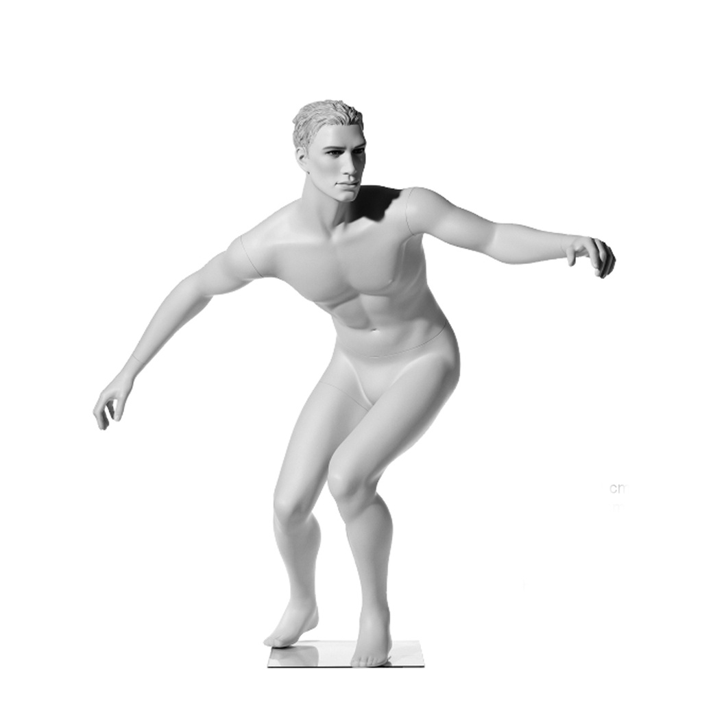 BINK - Maniquí masculino de escaparate cabello esculpido, World deporte