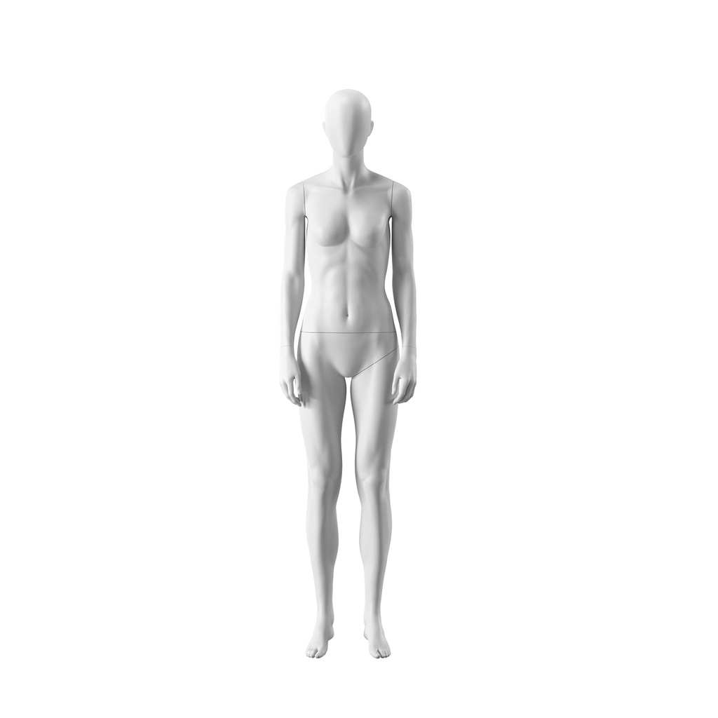 BINK - Realistische damesetalagepop, urban stijl, wit mat, staande pose 004