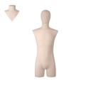Men's couture torso, long model, available in different clothing sizes, finished with fabric of your choice 