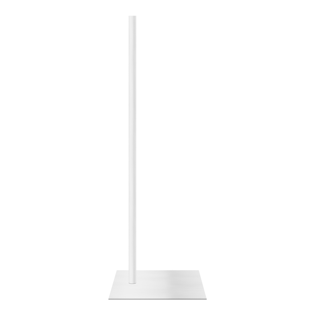 BINK - Bust stand with leg connection, 110 cm, rectangular base plate, powder-coated white