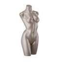 Lingerie torso, dame, C-cup, metallic huidskleur, pose 004