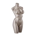 Lingerie torso, dame, D-cup, metallic huidskleur, pose 005