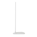 Pie de busto con conexión descentrada, 110 cm, placa base orgánica en forma de guijarro, con recubrimiento en polvo blanco