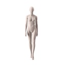 Maniquí sostenible mujer, color de piel nude, cabeza huevo, postura 001