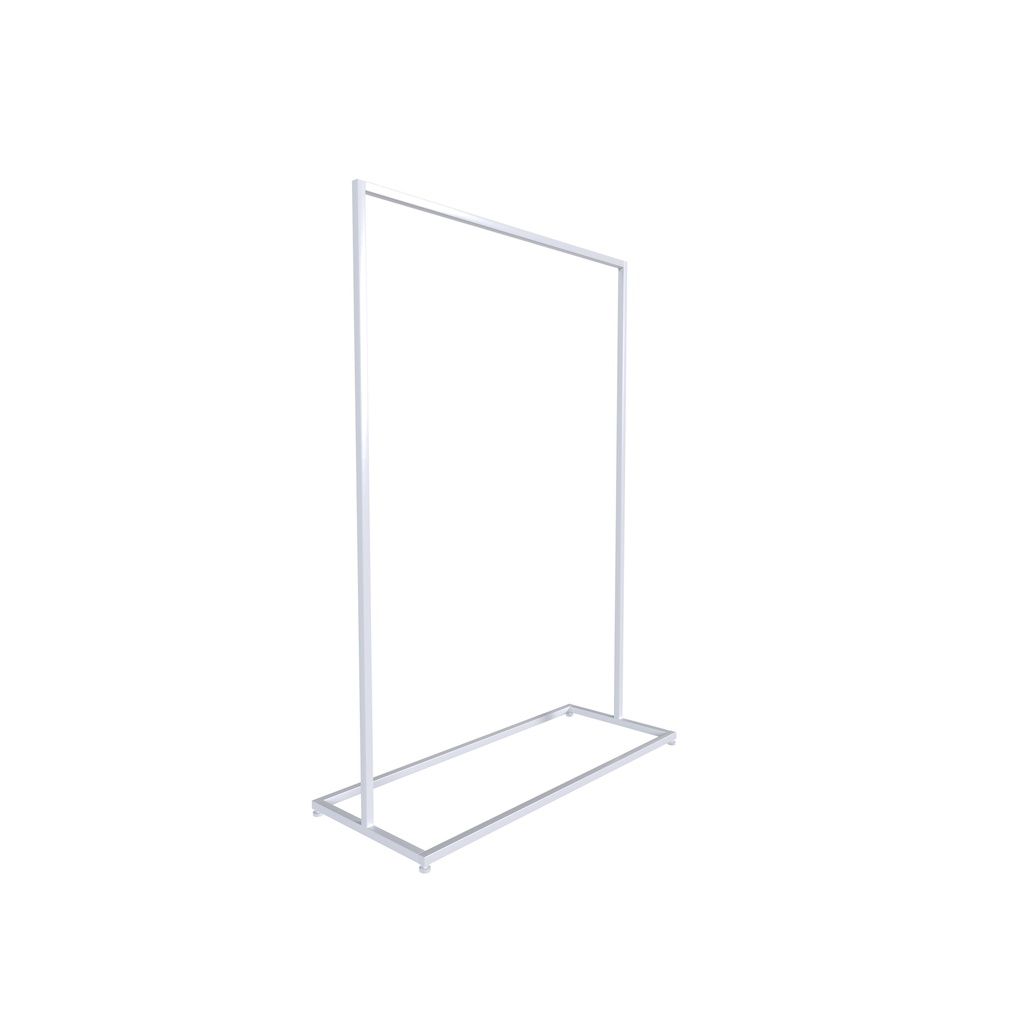 BINK - Heavy duty clothing rack for long dresses, square metal tube, white matt