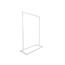 Heavy duty clothing rack for long dresses, square metal tube, white matt