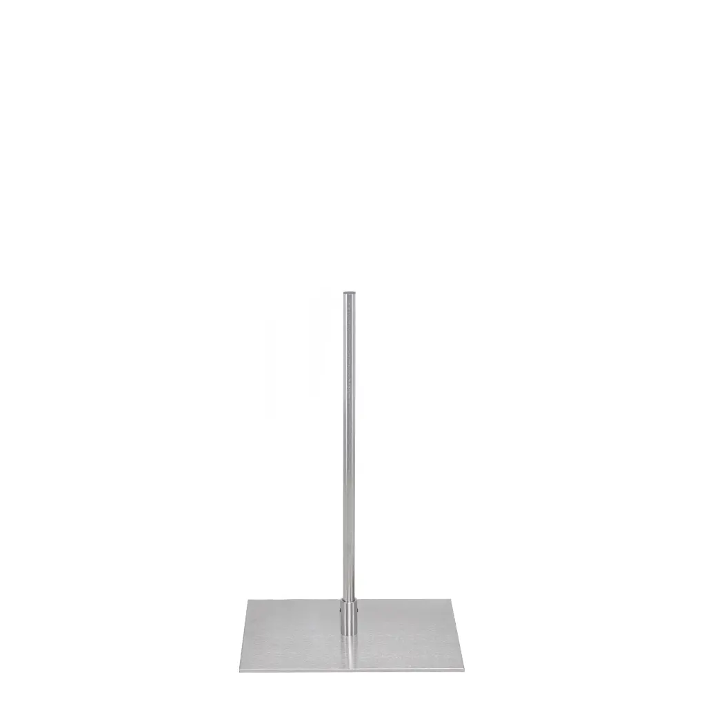 BINK - Bust stand, upright in center, stainless steel