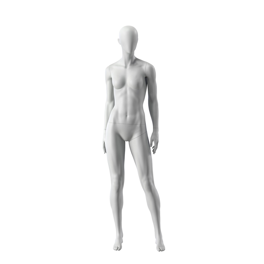 BINK - Maniquí de deporte mujer, gris, cabeza abstracta, postura de pie 27