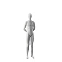 Sport Schaufensterpuppe Kind, grau, 12 Jahre, abstrakter Kopf, stehende Pose 605