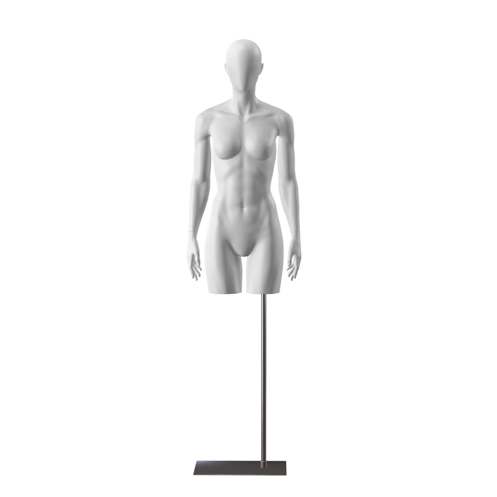 BINK - Sport torso with legs, female, grey, metal base, abstract head, pose 201