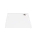 Square mannequin base 40x40cm, powdercoated steel mat white