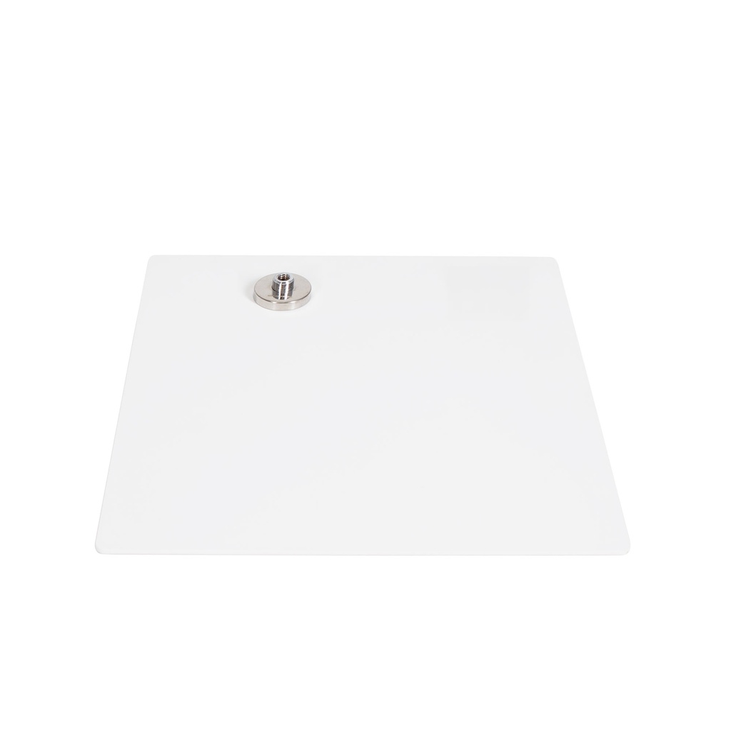 BINK - Base de mannequin carrée 40x40cm, acier peint par poudrage, blanc mat