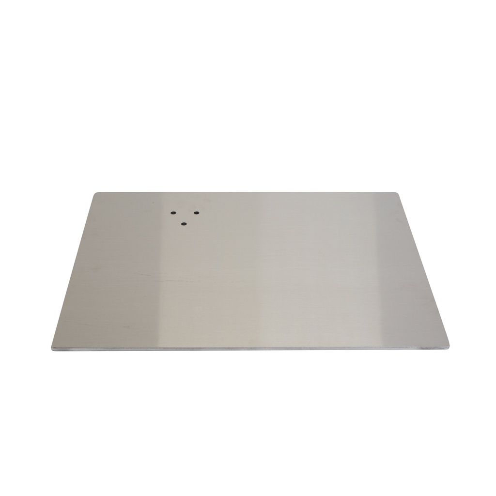 BINK - Rectangular base for adult window mannequin, Brushed stainless steel, Unbreakable