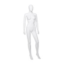 Goedkope dames mannequin, afneembaar hoofd, wit mat, staande pose 01BN  