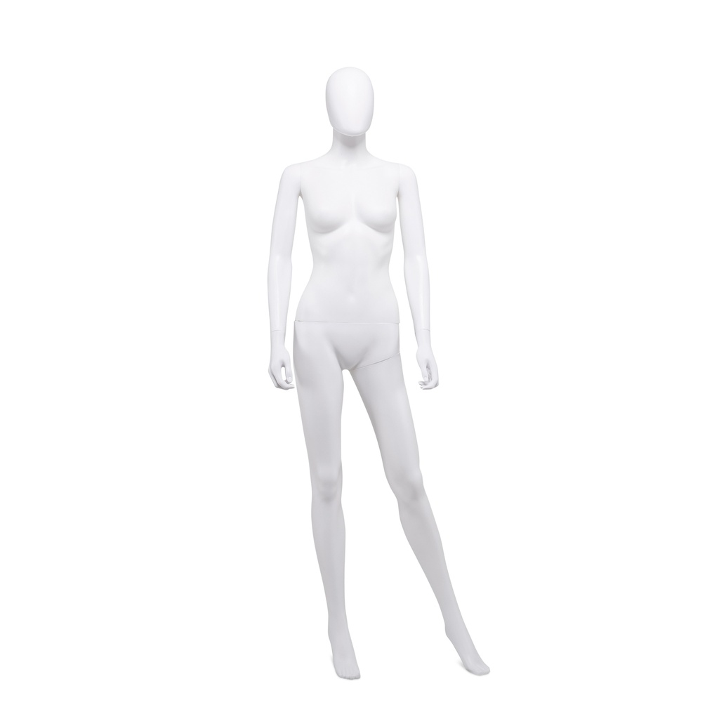 BINK - Maniquí femenino, cabeza abstracta, blanco, postura 05BN