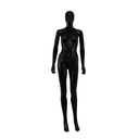 Maniquí femenino, cabeza abstracta, negro, postura 07BN