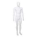 Maniquí masculino, cabeza abstracta, blanco, postura 03BN