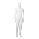 Maniquí masculino, cabeza abstracta, blanco, postura 06BN