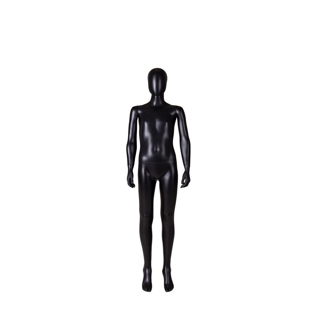 BINK - Maniquí infantil, 12 años, cabeza abstracta, negro, postura 24BN