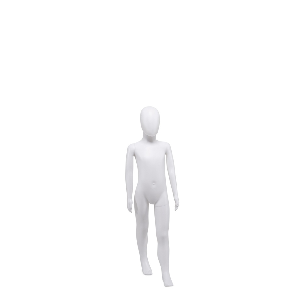 BINK - Maniquí infantil, 5 años, cabeza abstracta, blanco, postura 22BN
