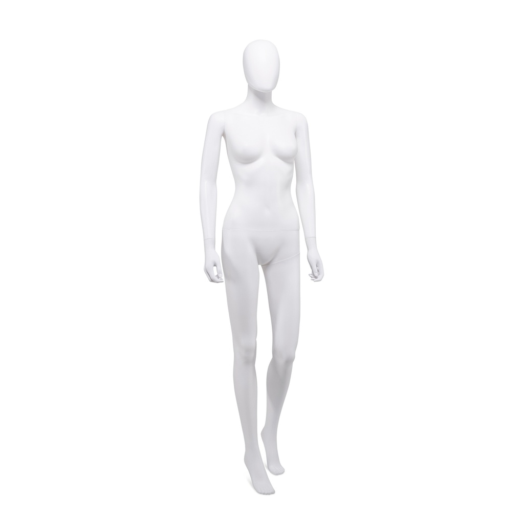BINK - Maniquí femenino barato, cabeza desmontable, blanco mate, postura de pie 10BN