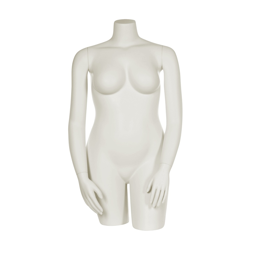 BINK - Voluptuoso busto femenino sin cabeza, blanco lechoso