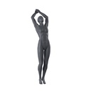 Maniquí de deporte nadador, mujer, gris grafito, cabeza estilizada, postura de pie 24