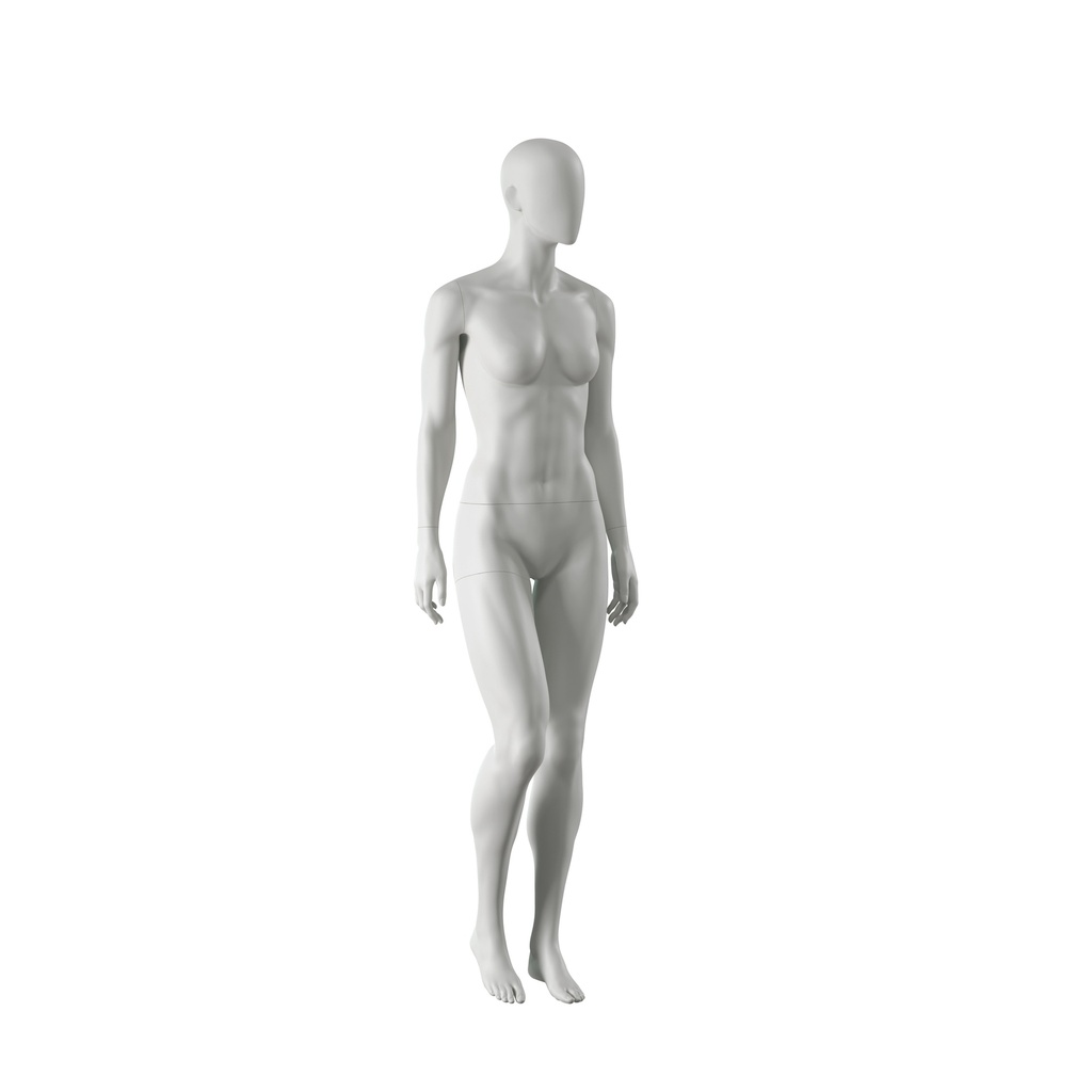 BINK - Sport dames mannequin, grijs, abstract hoofd, staande pose 52