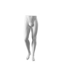 Weißer Hosen-Display für Herren, Fußplatte aus gebürstetem Nickel